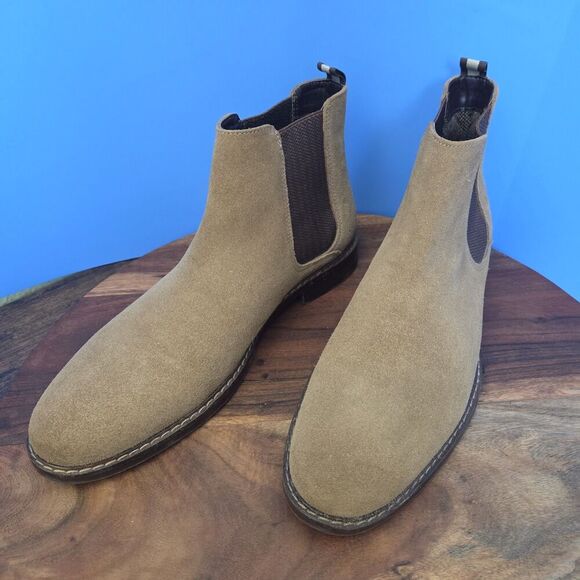 Crown Vintage Glory 2 Chelsea Boot Suede Taupe/Camel Men's 10 - Picture 2 of 11